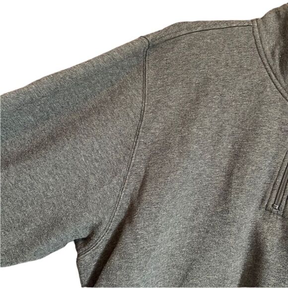 L. L. Bean grey fleece 1/4 zip sweater with pockets - Picture 7 of 10